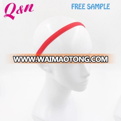 wholesale polyester custom made silicone custom logo womens sports headbands