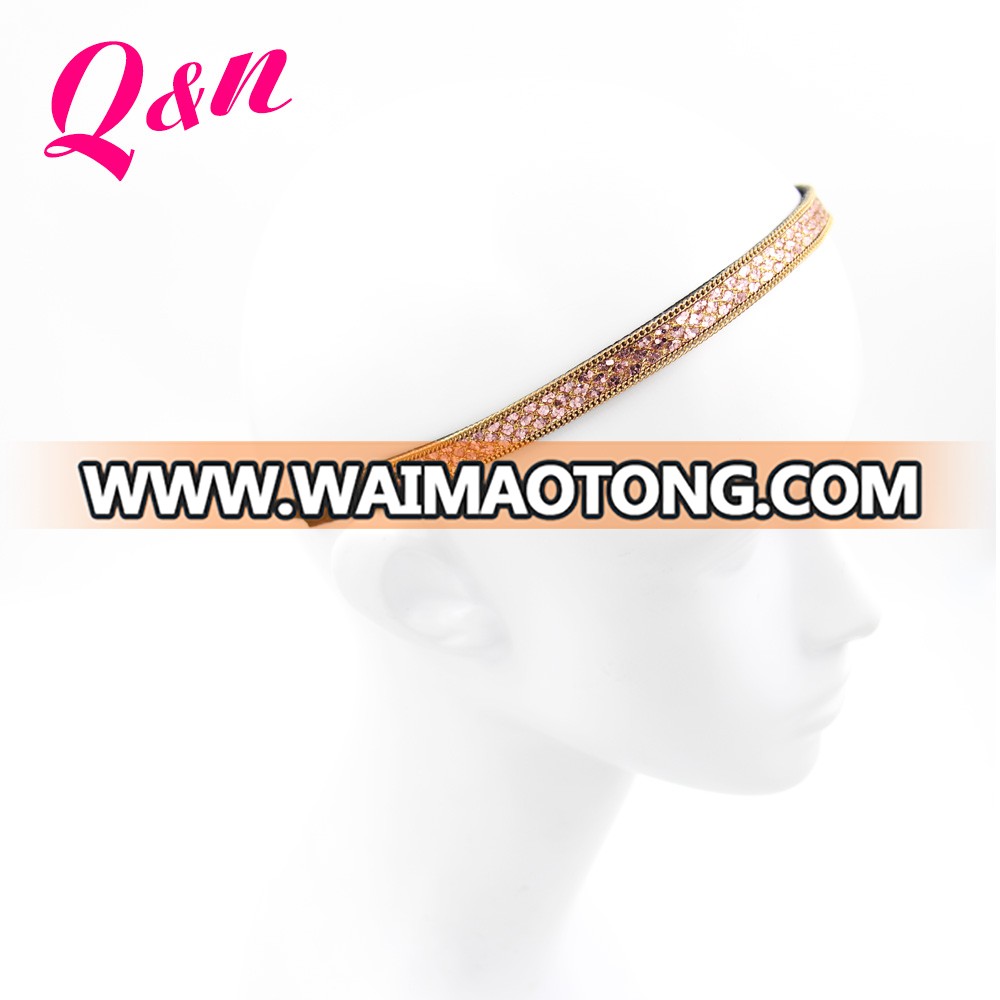 rhinestone decorative stretch swimming custom yoga hairband headband